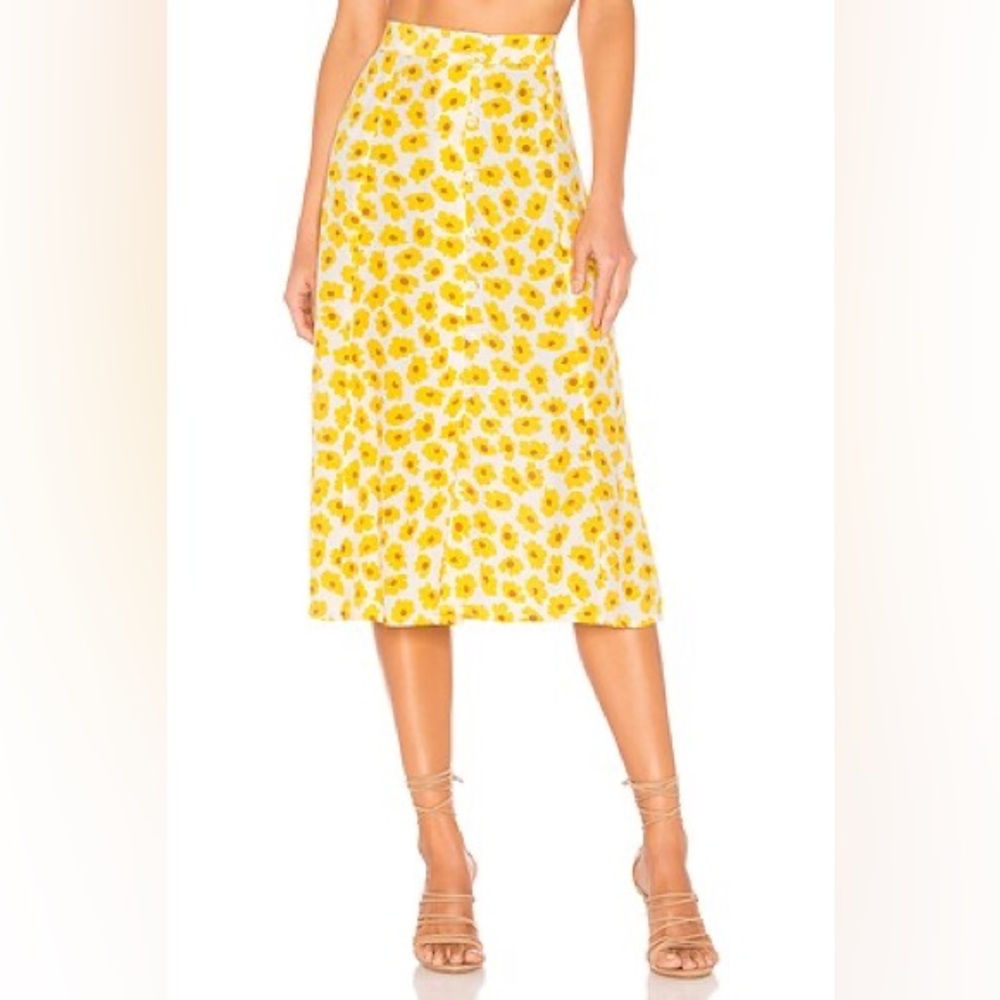 Revolve Faithfull the Brand Marin Skirt Size XS Marigold‎ Constance Floral